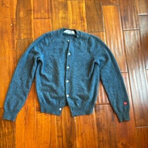 Comme Des Garçon Play Blue Cardigan, size Medium